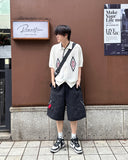 Potem collar short sleeve cardigan