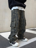 Rough Painted Cargo Banding Pants