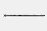 Double line hole eyelet leather belt