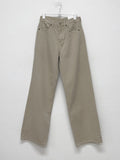 Pigmented Cotton Long Wide Pants