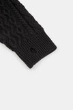 Cable twisted knit hood zip-up