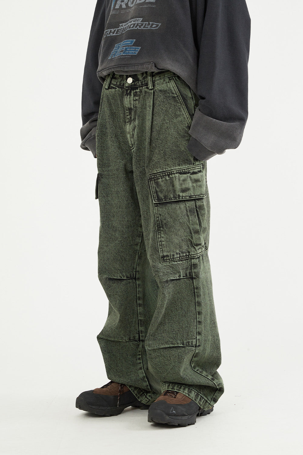 Raucohouse(ラウコハウス) - ネスピグメントウォッシドカーゴデニムパンツ / Ness pigment washed cargo  denim pants – einz.jp