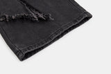Heart star patched cargo denim pants