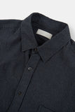 Wool fleece over gingham check shirt