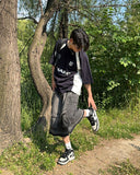 Block overfit short sleeve tee