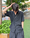 gothic open collar shirt