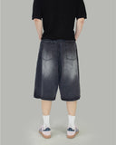 Scented Black Washed Bermuda Pants