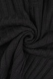 Henry-neck hooded warmer ribbed over knit