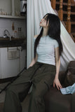 High fuzzy banding pants