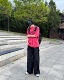 Navel button balloon pants