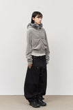 (W) Us Fur Velvet Zip Hoodie