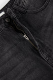 Veloce hem snap knee pin-tuck denim pants