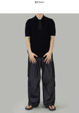 Leoun openwork short sleeve knit