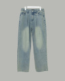 Ege one-tuck semi-wide denim pants