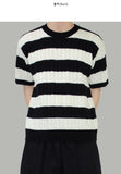 Brine round neck striped knit