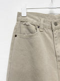 Pigmented Cotton Long Wide Pants