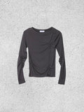 (W) Base Shirring Longsleeve