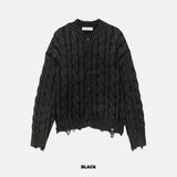 Bleaching Cable Cardigan