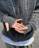 Pico Grunge Mesh Hooded Zip-Up