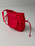 [Shoulder/Cross] Ribbon two-way nylon half-moon bag