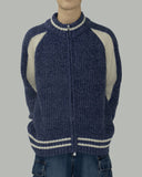 Varsity knit zip-up