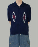 Potem collar short sleeve cardigan