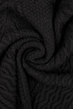 Cable twisted knit hood zip-up