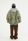 Special shirring over MA-1 jumper