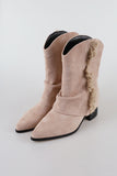 Fringe ankle boots