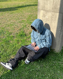 Linf hooded denim shirt