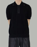 Leoun openwork short sleeve knit