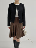 Unbalanced Frill Midi Skirt