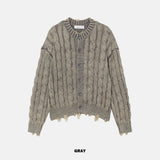 Bleaching Cable Cardigan