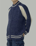 Varsity knit zip-up