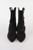 Fringe ankle boots