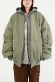 Special shirring over MA-1 jumper