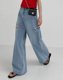 662 Three Cut Brush Long Wide Denim