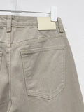 Pigmented Cotton Long Wide Pants