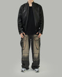 track leather jacket