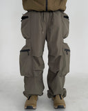 Multi-Pocket Zipper Nylon Pants