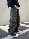 Rough Painted Cargo Banding Pants