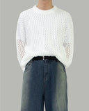 Os punching see-through knit