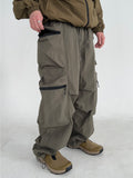 Multi-Pocket Zipper Nylon Pants