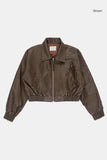 Pilot vintage leather flight jumper