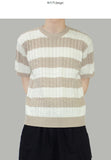 Brine round neck striped knit