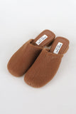 Lumpy fur mule shoes