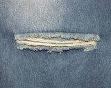 Ripper washed wide denim pants