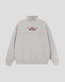 No.015 RED FONT QUARTER-ZIP SWEATSHIRT
