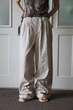 Pleated ST linen cotton pants