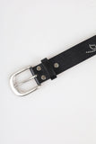 Leather studded flower belt